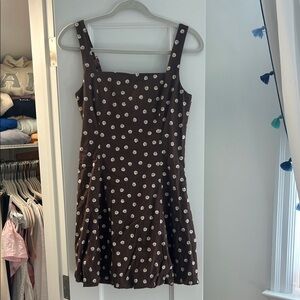 Abercrombie & Fitch Brown Polka Dot Mini Dress
